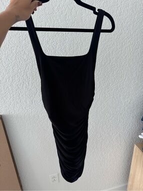 Silky Black Mini Dress